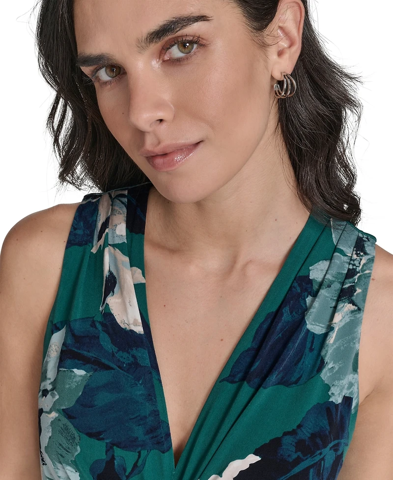 Calvin Klein Women's Sleeveless Jersey Fit & Flare Midi Dress
