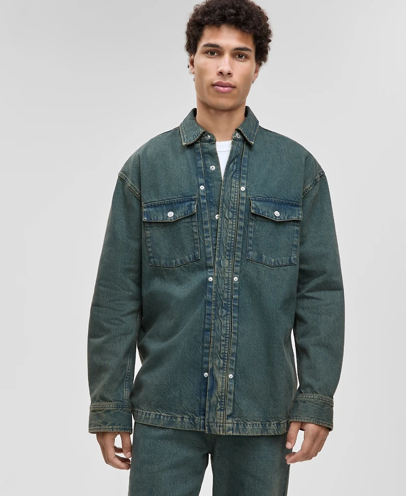 Mode of One Men's Denim Shirt Jacket, Macy's Exclusive