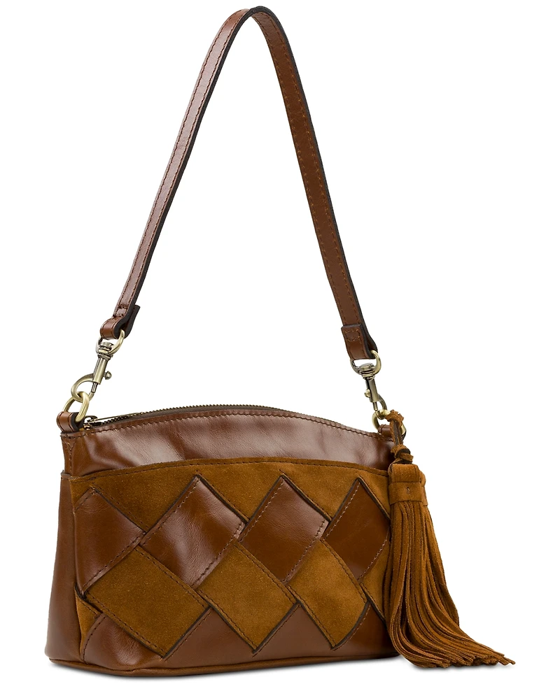 Patricia Nash Arlee Small Leather Weave Crossbody