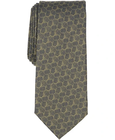 Alfani Men's Marigold Geo-Pattern Tie, Macy's Exclusive