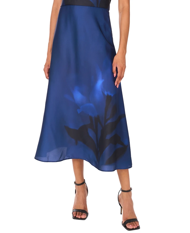 Vince Camuto Women's Placement-Print Pull-On Midi Skirt