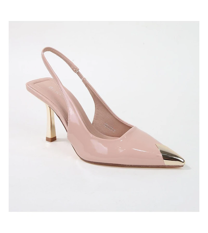 Berness Vega Metallic Cap-Toe Slingback
