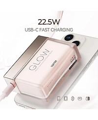 Lofree Glow Power Bank, 10,000mAh Portable Charger with Led Light Effects, 22.5W Fast Charging, Usb-c for iPhone, iPad