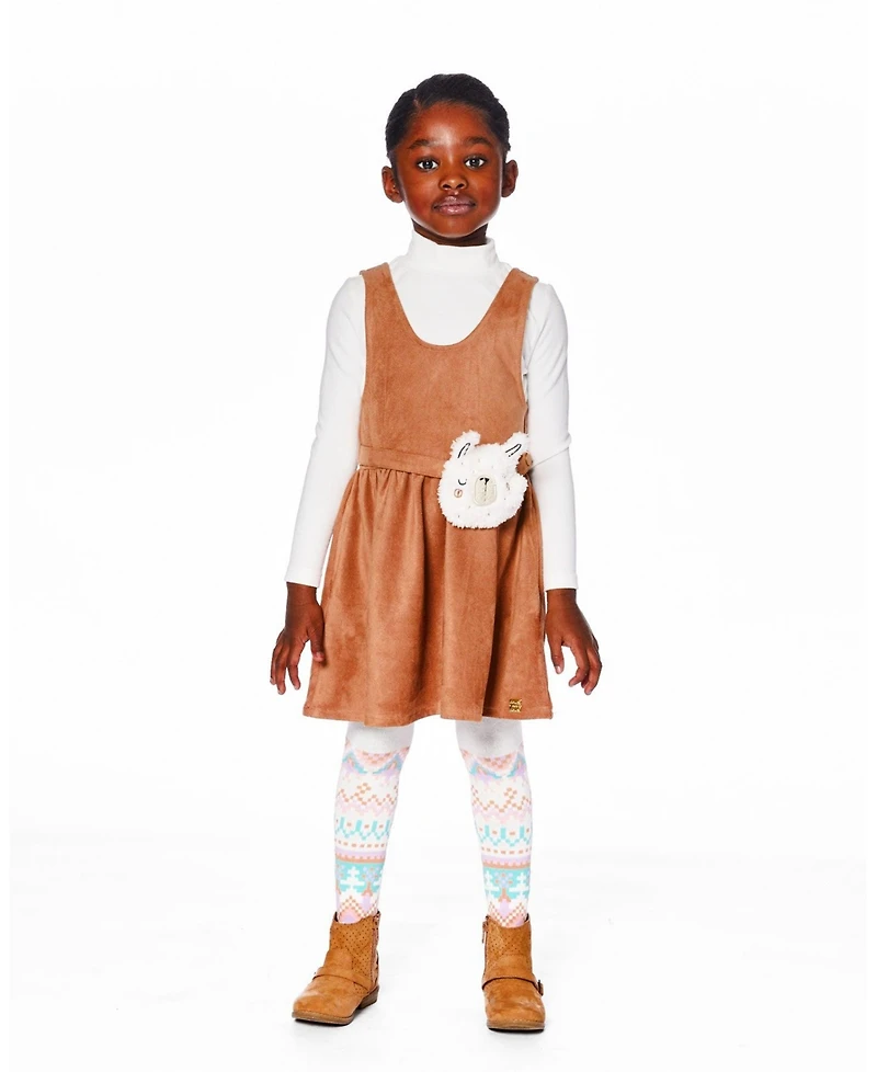 Deux par Girl Super Soft Ribbed Mock Neck Top Off-White