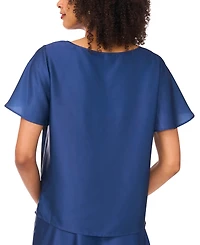 Vince Camuto Women's Crewneck Flowy Short-Sleeve Blouse