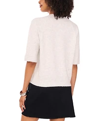 Vince Camuto Women's Cozy Mock Neck Short-Sleeve Sweater