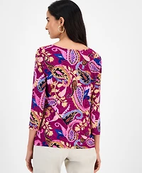 Jm Collection Women's Paisley Jacquard Top, Macy's Exclusive