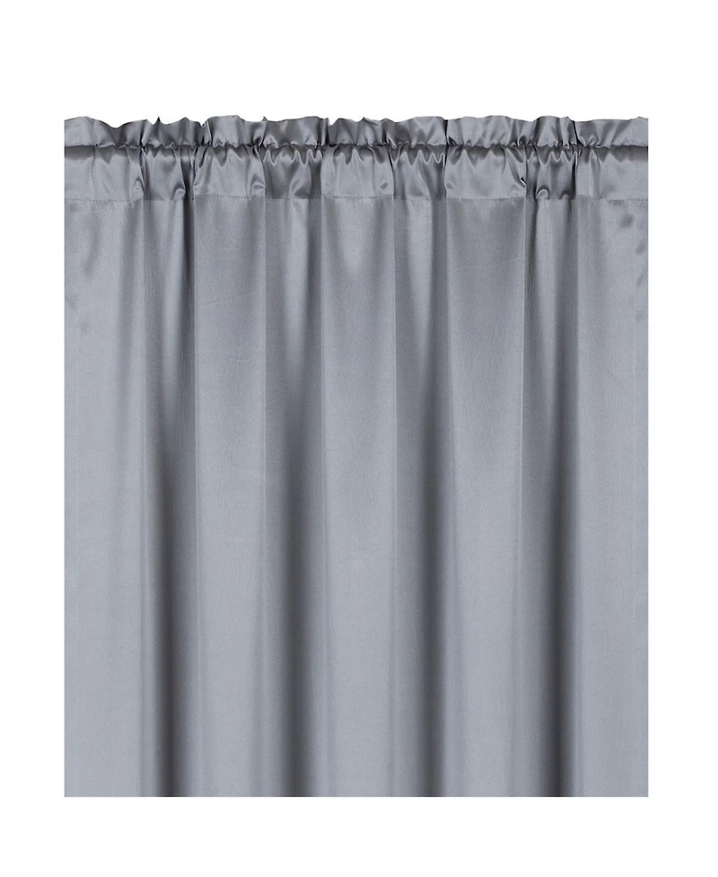 Kate Aurora Ultra Lux Faux Silk Regency Crinkle Rod Pocket Semi Sheer Single Curtain Panel - 52 in. W x 84 L