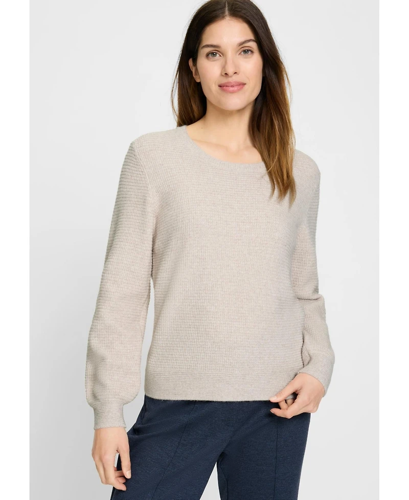 Olsen Women's Waffle Knit Pullover