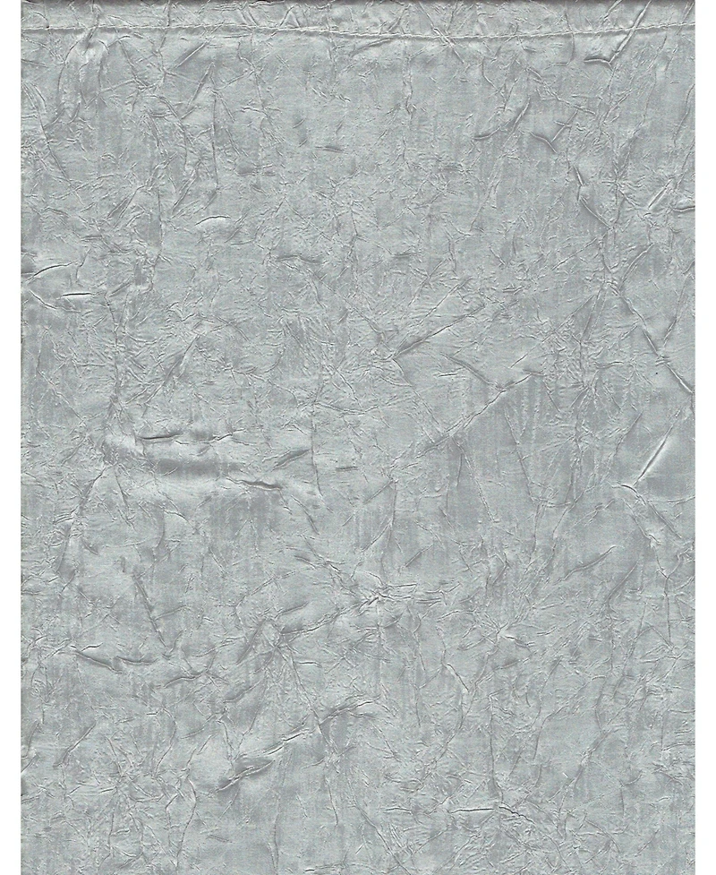 Kate Aurora Vesper Room Darkening Grommet Top Crinkled Satin Lined Single Window Curtain Panel - 84 in. Long Silver