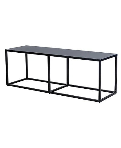 Nordlys - Industrial Black Metal Bench Industrial Style Upholstery Entry
