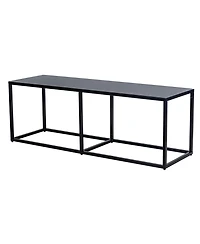 Nordlys - Industrial Black Metal Bench Industrial Style Upholstery Entry