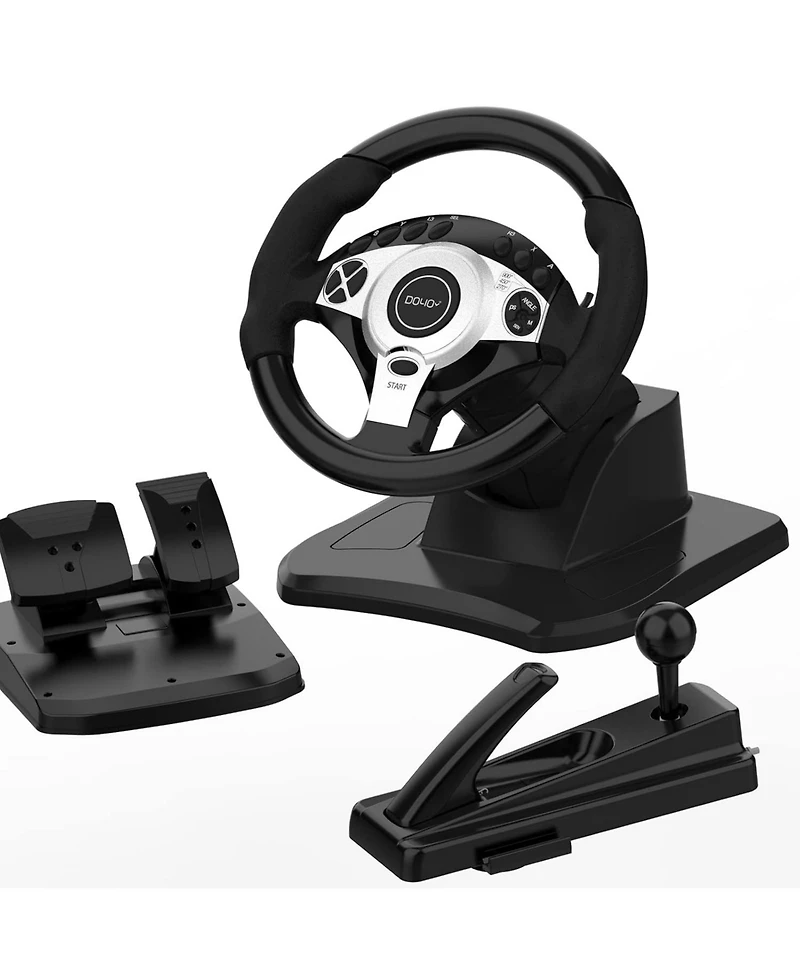 Nbcp Gaming Racing Wheel with 270°/900° Rotation, Dual-Motor Feedback & Paddle Shifters – Compatible with Xbox, PS4, PS3, Pc, Switch