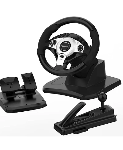 Nbcp Gaming Racing Wheel with 270°/900° Rotation, Dual-Motor Feedback & Paddle Shifters – Compatible with Xbox, PS4, PS3, Pc, Switch