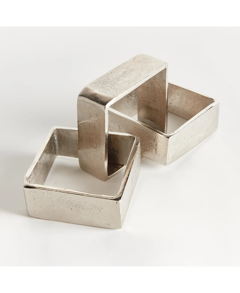 Napa Home & Garden Corbin Square Chain Sculpture - Silver