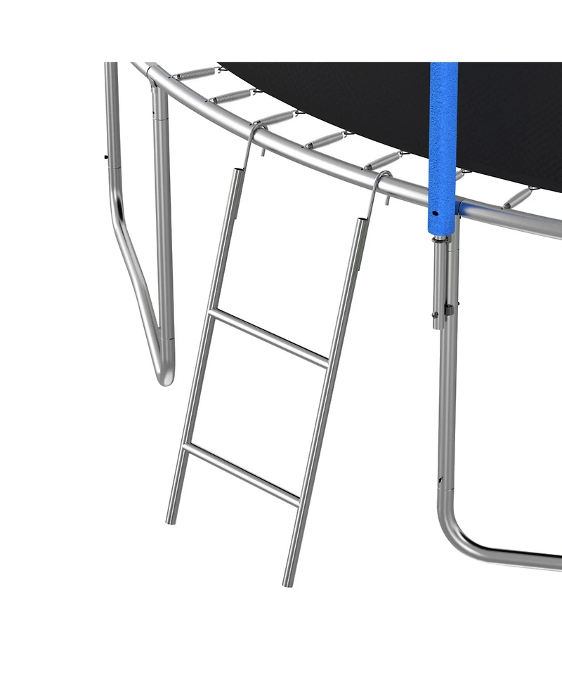 Streamdale Furniture 14FT Trampoline with Slide Swings Basketball Hoop & Net