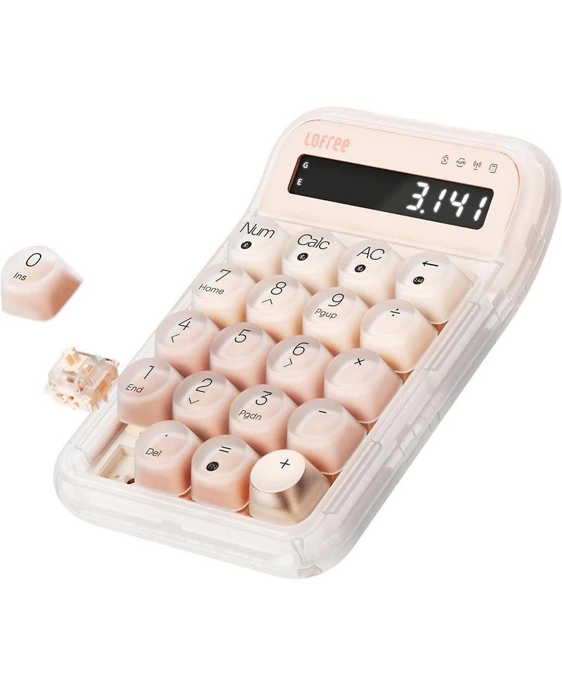 Lofree Foundation Tri-Mode Wireless Numpad with White Led Backlight, Compatible with MacOS, iOS, Windows, and Android
