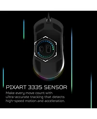 Acer Predator Cestus 330 Gaming Mouse | PixArt 3335 Sensor | Adjustable Dpi | 16.8 Million Rgb Lighting | Nvidia Reflex