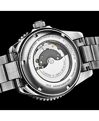 Stuhrling 1013 Men s Automatic Watch Swiss Movement Black Dial Black Bezel Stainless Steel Case and Bracelet 200M Water Resistant Diver Date Window