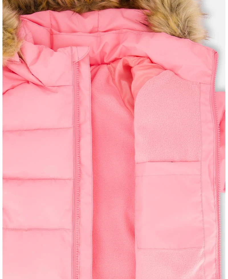 Deux par Girl Puffy Winter Jacket Pink - Toddler|Child