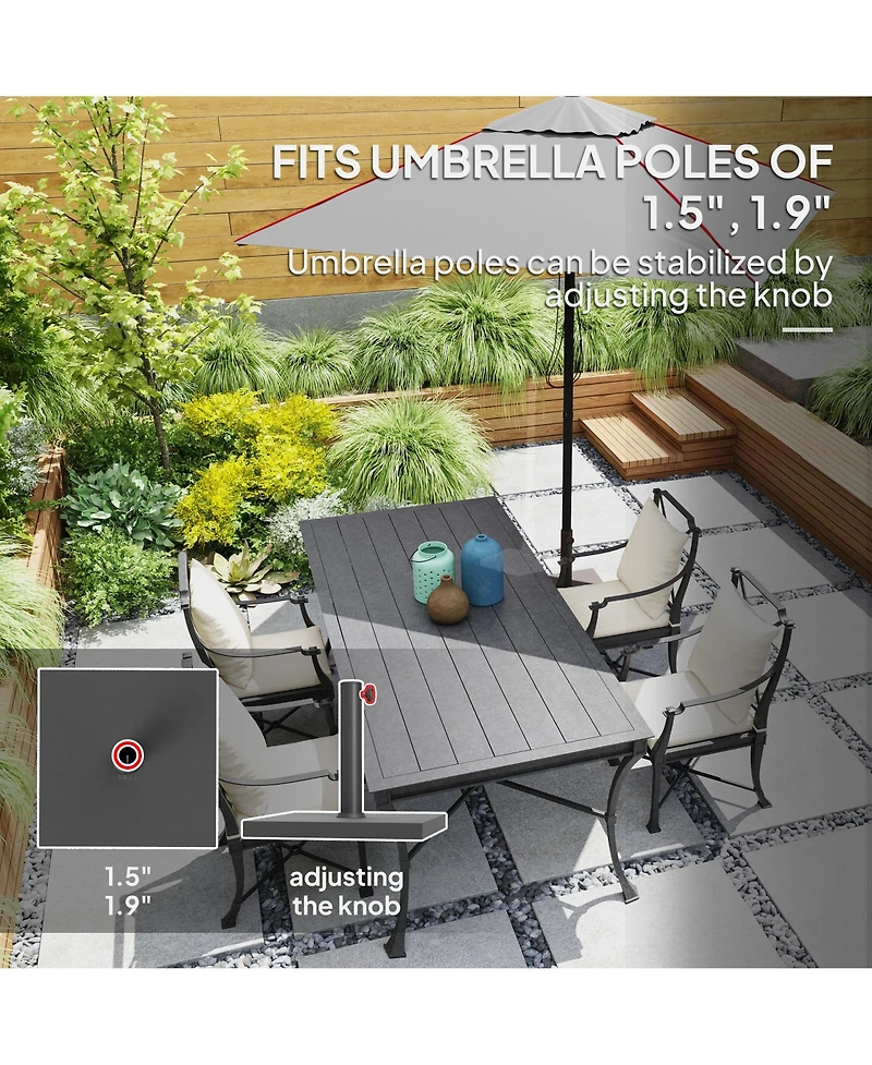 Outsunny Patio Umbrella Base 32 lbs Sd for 1.5"/1.9",