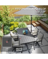 Outsunny Patio Umbrella Base 32 lbs Sd for 1.5"/1.9",