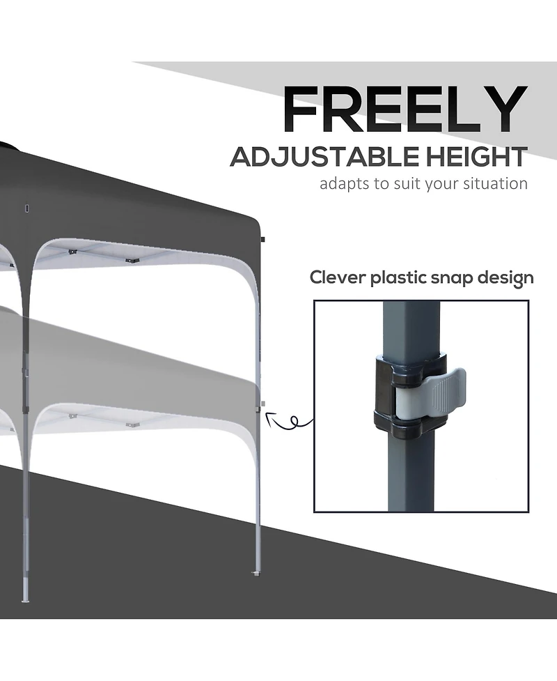 Outsunny 8' x 8' Pop Up Canopy with Adjustable Height