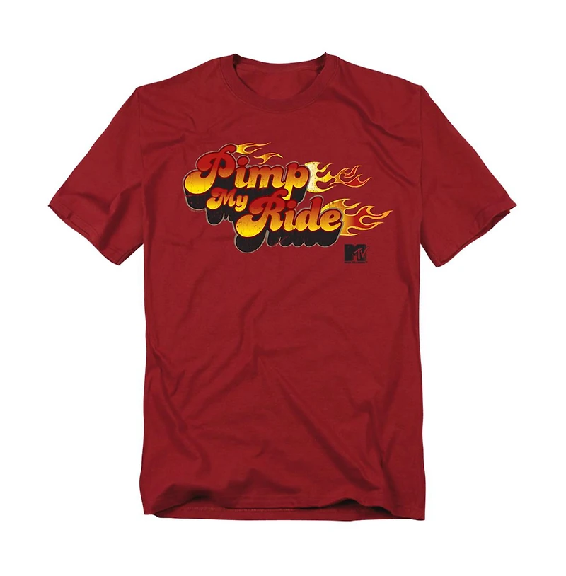 Logovision Big & Tall Pimp My Ride Fire Gradient Logo With Flames T-Shirt