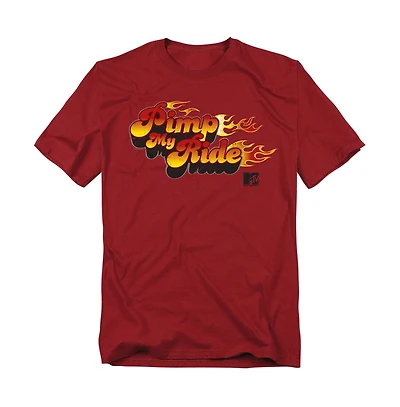 Logovision Big & Tall Pimp My Ride Fire Gradient Logo With Flames T-Shirt