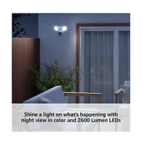 Blink Outdoor Floodlight Wired 1080p Security Camera with Motion Detection, Siren - White