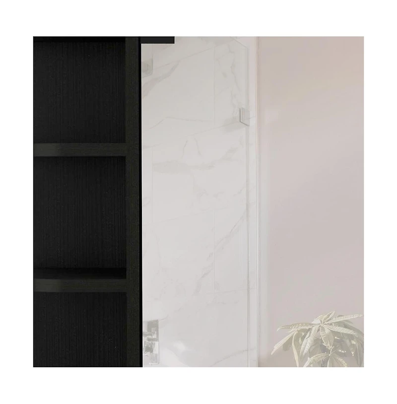Slickblue Wall Mounted Bathroom Cabinet with 6 Storage Shelves for Toiletries and Essentials