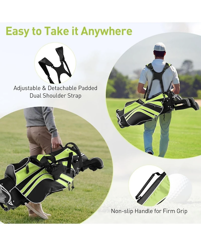 Mecale Golf Stand Bag Lightweight and Portable Golf Cart Bag with Shoulder Strap