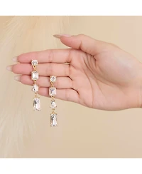 Jessica Simpson Crystal Cascade Statement Earrings