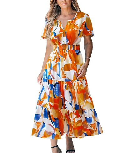 Cupshe Women's In No Order Abstract Maxi Beach Dress