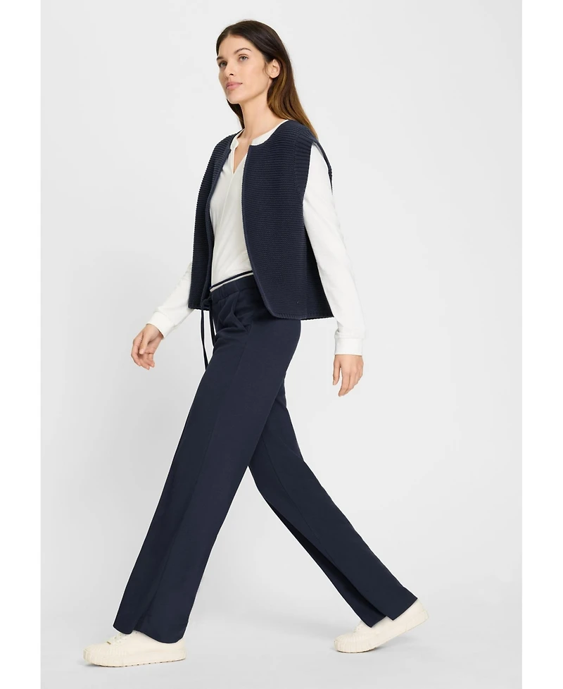 Olsen Women's Cotton Blend Cropped Sweater Vest
