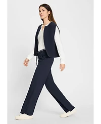 Olsen Women's Cotton Blend Cropped Sweater Vest