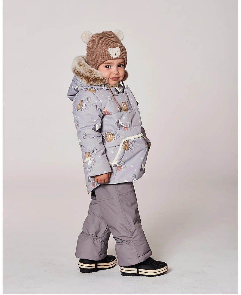 Deux par Baby Unisex Lined Winter Knit Hat with Ear Flaps Brown - Baby|Toddler