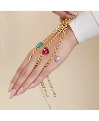 Jessica Simpson 3-Piece Chunky Gemstone Chain Bracelet Set