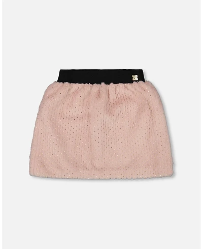 Deux par Girl Fake Fur Skirt Pink