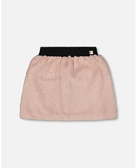 Deux par Girl Fake Fur Skirt Pink