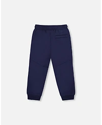 Deux par Toddler Boys Fleece Sweatpants with Pockets Navy Blue - Toddler|Child