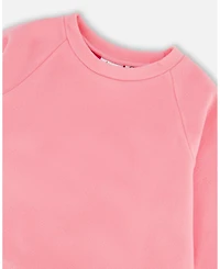 Deux par Girl Super Soft Tunic Tee with Embroidered Pockets Light Pink