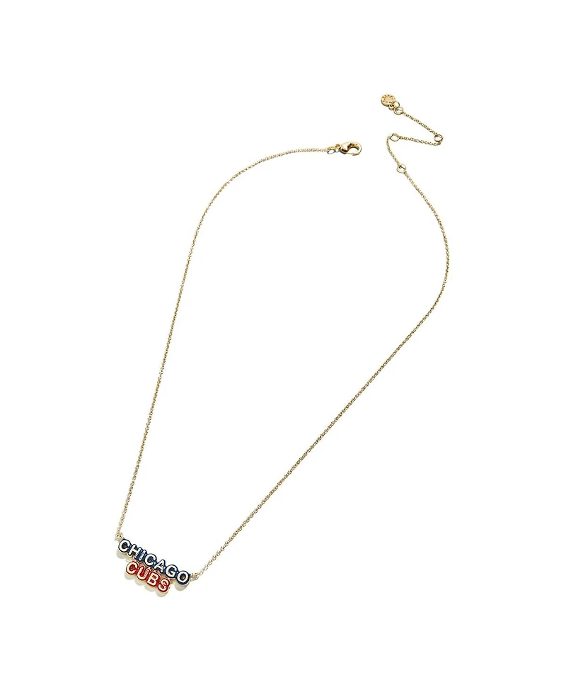 Wear By Erin Andrews Chicago Cubs Delicate Enamel Necklace