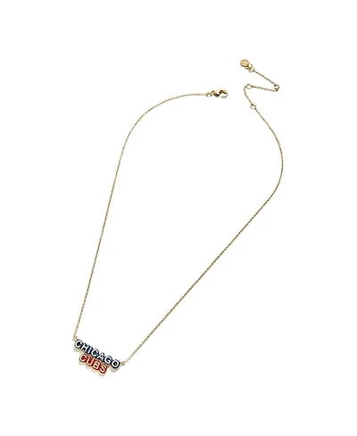 Wear By Erin Andrews Chicago Cubs Delicate Enamel Necklace