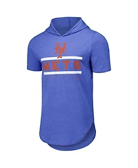 Majestic Threads Men's Royal New York Mets Tri-Blend Hoodie T-Shirt