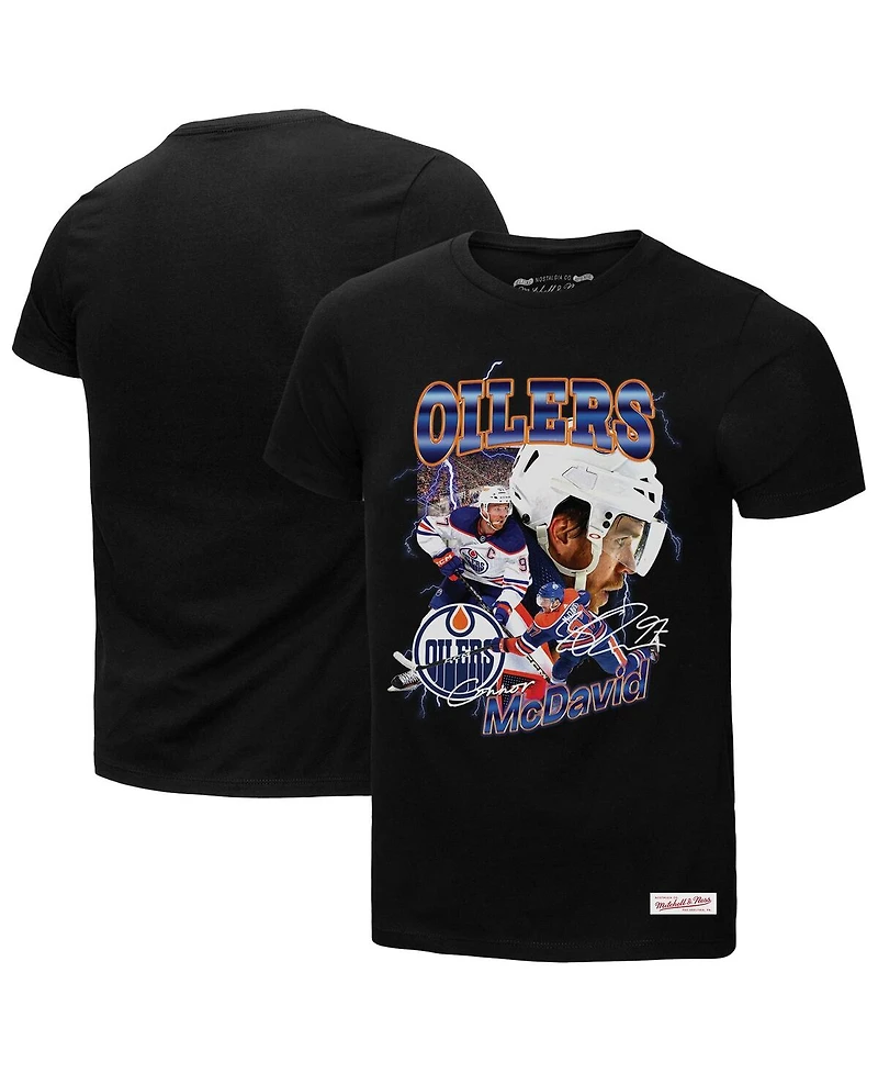 Mitchell & Ness Men's Connor McDavid Black Edmonton Oilers 2.0 Player Graphic T-Shirt