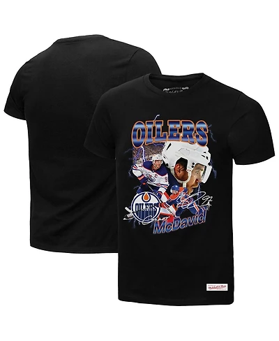 Mitchell & Ness Men's Connor McDavid Black Edmonton Oilers 2.0 Player Graphic T-Shirt