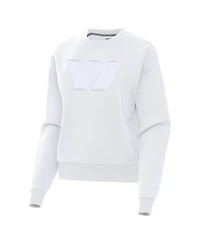 Antigua Women's White Washington Commanders Victory Pullover Sweatshirt