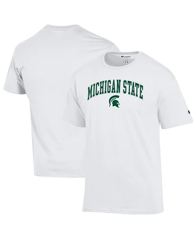 Champion Men's White Michigan State Spartans Arch Over Logo T-Shirt