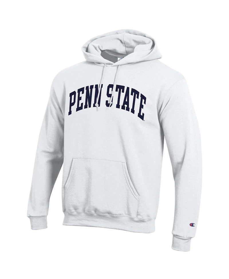 Champion Men's White Penn State Nittany Lions Basic Arch Fleece Pullover Hoodie